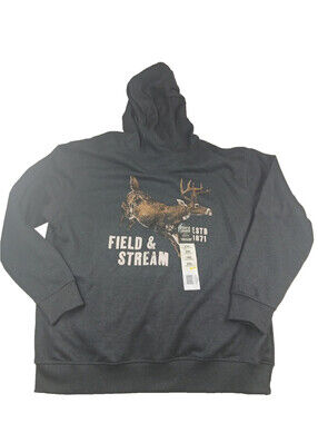 Field & Stream Hoodie Long Sleeve Deer Hunting Outdoors Buck Mens Pullover 2XL